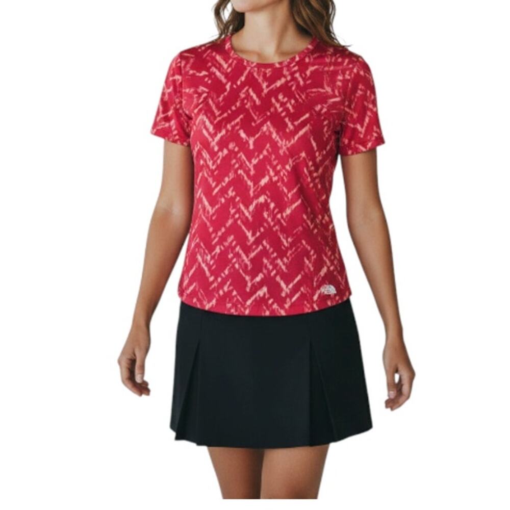 THE NORTH FACE Flash Dry Top Women M Red Sporty Outdoor Athletic Retro Travel